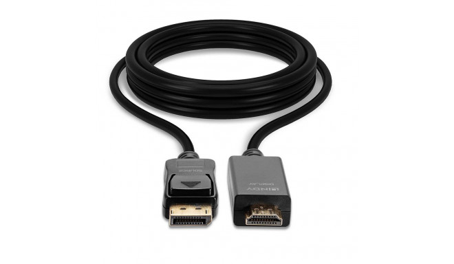 Adapter - LINDY Display Port to HDMI 4K30Hz Adapter Cable, 0.5 m, Black