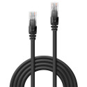 15m Cat.6 U/UTP Network Cable, Black RJ45, M/M, 250MHz, Copper