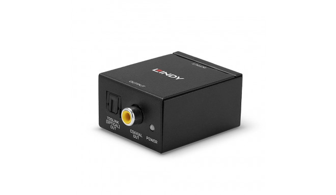 Audio Converter - LINDY Phono to TosLink and Coaxial ADC Converter 24-bit/48KHz, Black