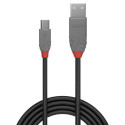 USB Cable - LINDY Anthra Line USB 2.0 Type A to Mini-B Cable M/M, 3 m, Black