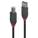 USB Cable - LINDY Anthra Line USB 2.0 Type A to B Cable 10 m, Black