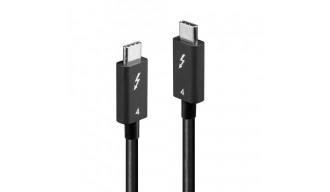Thunderbolt Cable - LINDY Thunderbolt 4 Cable, 40Gbps, 100W PD, 1 m, Black