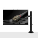 Single Adjustable Display Mount - Black Mounts a single display to a work station