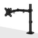 Single Adjustable Display Mount - Black Mounts a single display to a work station