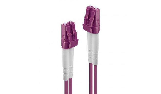 LINDY LC/LC OM4 Fiber Optic Cable, 50/125µm, 5m, Purple