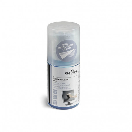 Ekraanipuhastusvahend Durable Screenclean Spray, 200ml koos mikrokiudlapiga