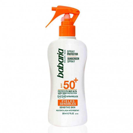 BABARIA SOLAR SPRAY SPF50+ PIEL SENSIBLE WATERPROOF 200ML VAPORIZADOR
