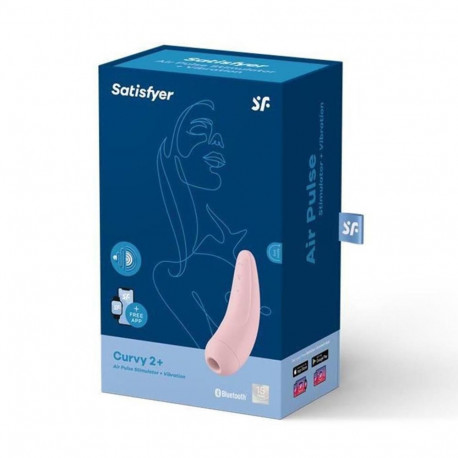 Satisfyer stimulaator Curvy 2+ Bluetooth ja rakendusega, roosa