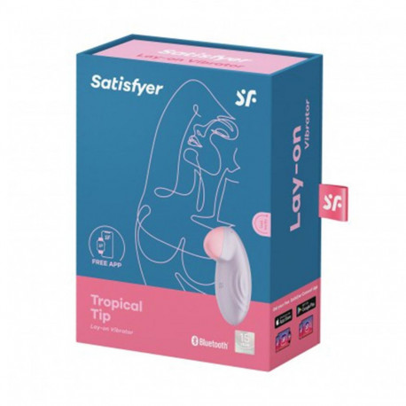 Satisfyer vibraator Tropical Tip lay-on Bluetooth, lilla