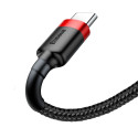 Baseus cable USB - USB-C 3A 1m, red/black