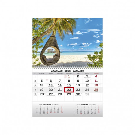 Wall calendar MONO Estonian-English no. 12 2911050012