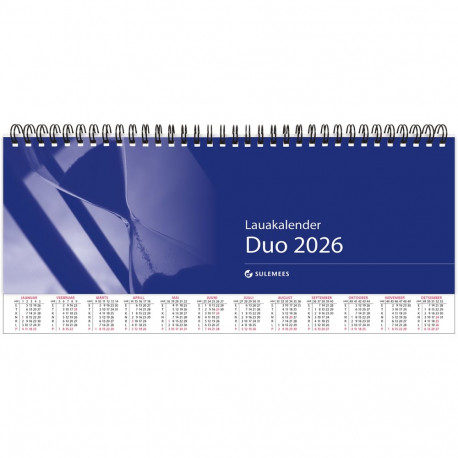 Desk calendar DUO, open for 2 weeks at a time, spiral bound 00305