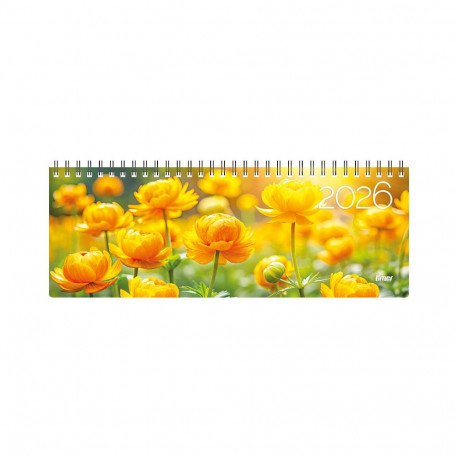 Lauakalender kartong kaanega - Globeflowers 2026a.