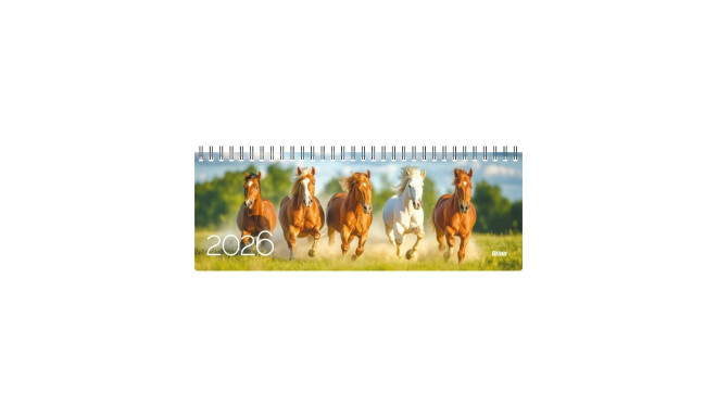 Lauakalender kartong kaanega - Horses 2026a.