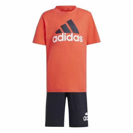 Children's Sports Outfit Adidas Essentials Black Multicolour Orange