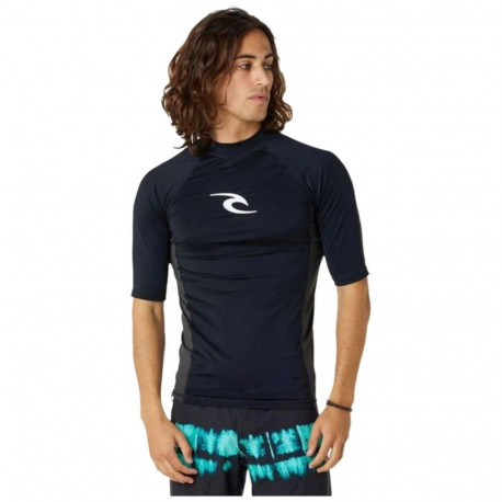 Bathing T-shirt Rip Curl Waves pf Black Surf