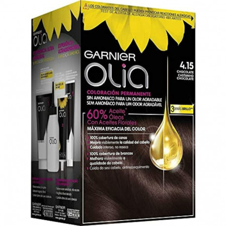 Dye No Ammonia Garnier Olia Nº 4,15 Chocolate Nº 4,15 Chocolate Lote (1 Unit)