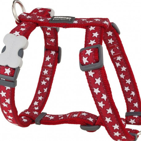 Dog Harness Red Dingo Style Red Star 25-39 cm