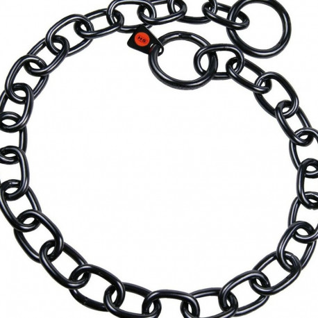 Hs Sprenger dog collar 4mm Links Semi-long 74cm, black
