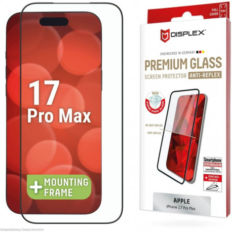 Apple iPhone 17 Pro Max Premium Screen Glass Full Cover Anti-Reflex By Displex Transparent