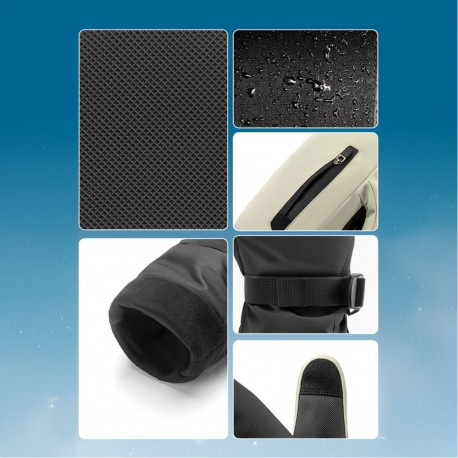 Qunature Qunature Full Length Ski Gloves Size M - Black