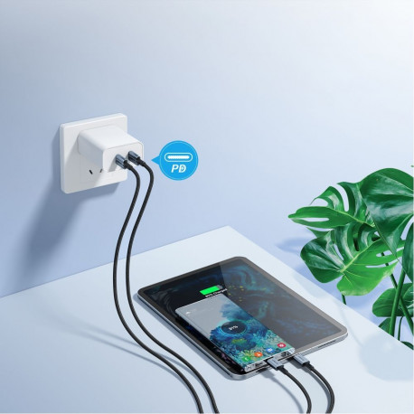 Choetech Choetech XCC-1014 USB-C / USB-C PD 60W cable - gray