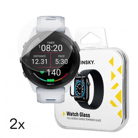 Wozinsky Wozinsky Full Glue Tempered Glass for Garmin Forerunner 265S 46mm (2 pcs.)