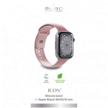 Puro Puro Icon Silicone Strap for Apple Watch 38 / 40 / 41 mm - Pink (2 pcs.)