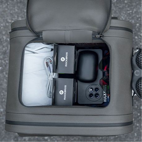 Rockbros Rockbros waterproof bike pannier, for trunk, capacity 14l - gray