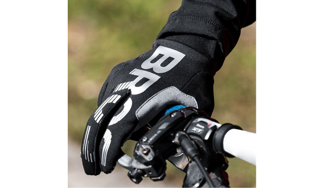 Rockbros Rockbros cycling gloves, insulated, long, size: L - black and gray