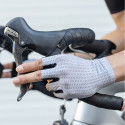 Rockbros Rockbros Breathable Short Finger Cycling Gloves, Size: S - Gray