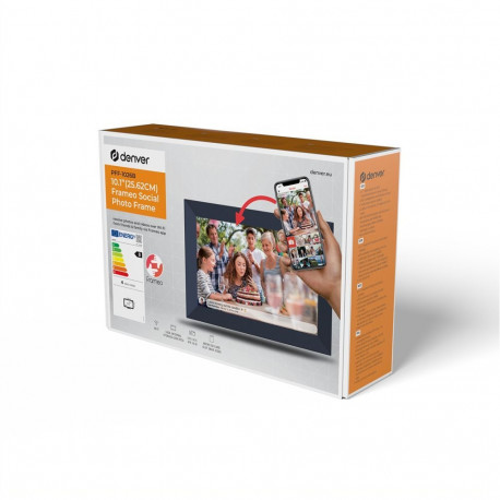 Denver Denver Frameo PFF-1026B 10.1" Digital Frame - Black
