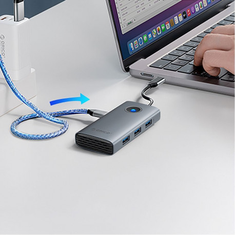 Orico Orico PW11-5P USB-C Hub Docking Station 1x USB-A 3.0 + 2x USB-A 2.0 + 1x USB-C PD + 1x HDMI - 