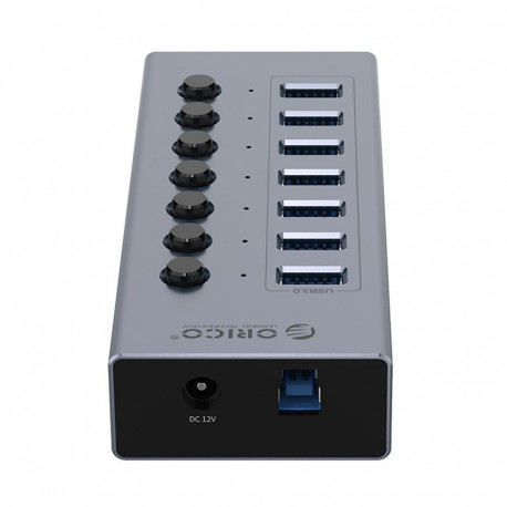 Orico Orico BT2U3-7AB Hub 7x USB-A 3.0 with switches - gray