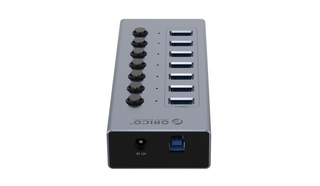 Orico Orico BT2U3-7AB Hub 7x USB-A 3.0 with switches - gray
