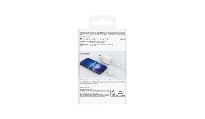 Puro Puro Daily Prolite 25W USB-C Power Delivery Charger - White