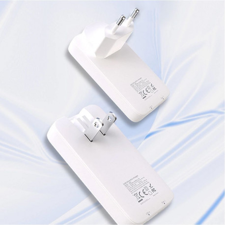 Dudao GaN Dudao A65Q 65W USB-A / USB-C PD Ultra-Thin Travel Wall Charger EU / US - White