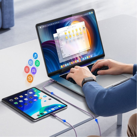 Orico Orico CDX 60W 3A Power Delivery USB-C - USB-C 1m Cable - Purple