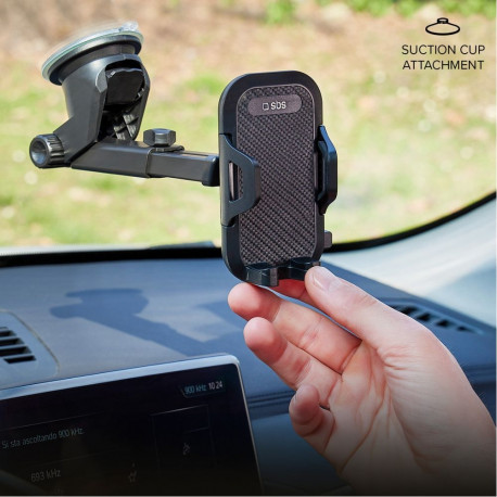 SBS SBS TEHWSUPWIND smartphone holder telescopic with suction cup - black