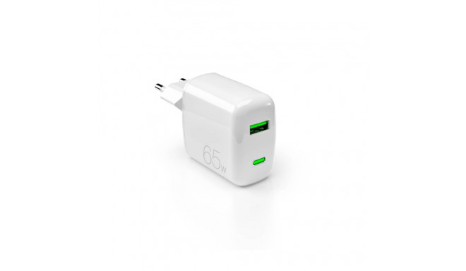 Puro Elektrik Puro 65W GaN USB-A USB-C Wall Charger - White