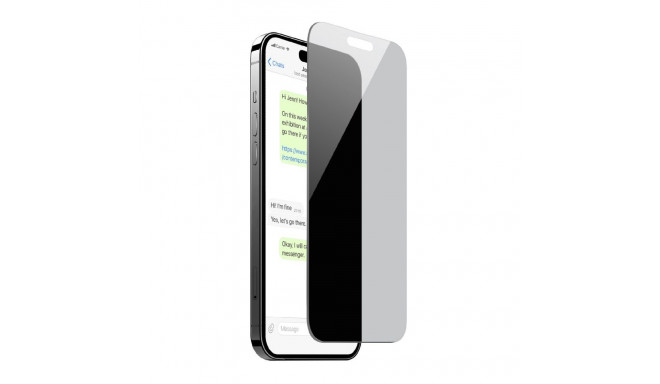 Puro Puro Privacy Tempered Glass for iPhone 16 Plus / iPhone 15 Plus
