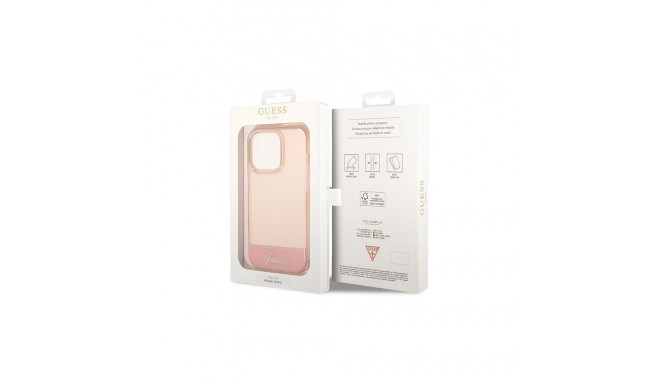 Guess Guess Translucent iPhone 14 Pro Max 6.7" Case - Pink