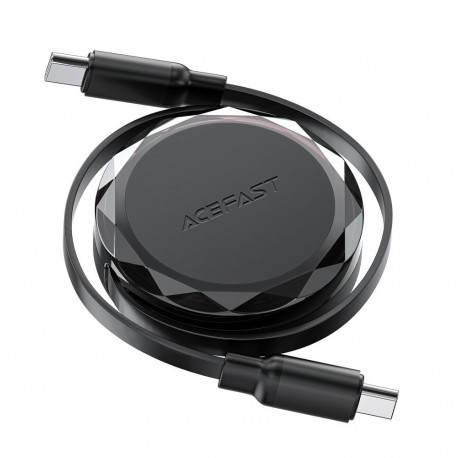 Acefast Acefast C13-03 USB-C - USB-C 60W Cable Retractable - Black