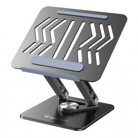 Wozinsky Wozinsky WRS-CPY84SB 360 Aluminum Laptop and Tablet Stand + Free Smartphone Stand - Black