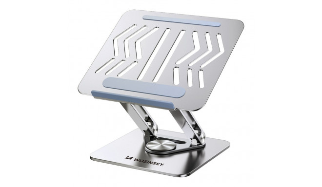Wozinsky Wozinsky WRS-CPY84SS Aluminum Laptop and Tablet Stand + Free Smartphone Stand - Silver