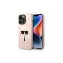 Karl Lagerfeld Karl Lagerfeld KLHCP14XSLKHLP iPhone 14 Pro Max 6.7 "hardcase pink / pink Silicone Ka