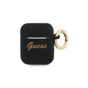 Guess Guess GUA2SSSK AirPods cover black/black Silicone Vintage Script