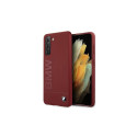 BMW Etui BMW BMHCS21MSLBLRE S21+ G996 czerwony/red hardcase Silicone Signature Logo