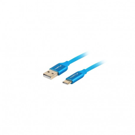 Lanberg USB Type-C to USB Type-A 2.0 Cable Blue QC 3.0 Premium, 1.8 m | CA-USBO-22CU-0018-BL | USB T