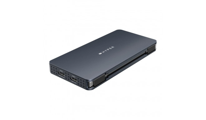 HYPER | Drive Universal Silicon Motion USB-C 10-in1 Dual HDMI Docking Station | Ethernet LAN